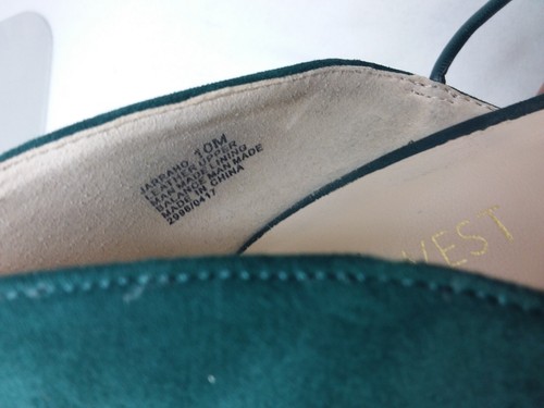 Nine West Jarraho Green Suede Leather Pointed Heels Size 10M - Picture 8 of 8