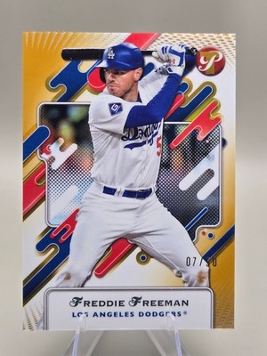 2025 Topps Pristine Freddie Freeman 7/50 Gold Refractor Dodgers🔥