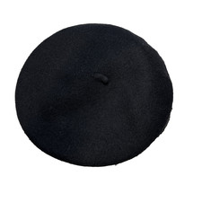 Nordstrom Rack Wool Beret Hat Black 90 Wool French Parisian NWT Classic