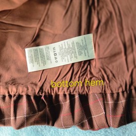 Free People Saturn Bubble Mini Skirt Brown Plaid Pattern Size 8