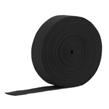 1 Inch Cotton Webbing, 12 Yards Webbing Straps for Bags Handles, Black 1 Inch