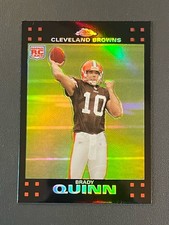 2007 Topps Chrome Brady Quinn Refractor Rookie Card #TC167 RC Notre Dame Browns. rookie card picture