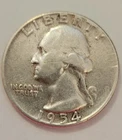 🔥USA - 1954P - Washington .25 $ - Silver