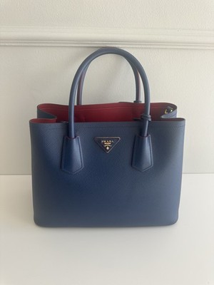 Prada Galleria Handtasche Saffiano Leder Blau
