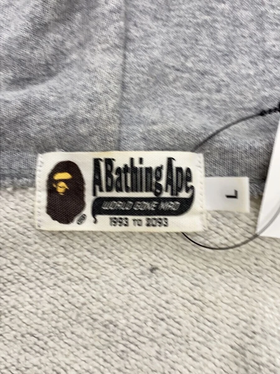 A BATHING APE (BAPE) Felpa con cappuccio e zip BAPE A BATHING APE L grigio cotone #ED AZA
