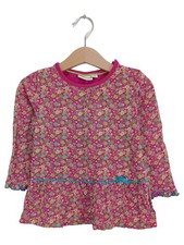 Camicia bambina Liegelind taglia 86 rosa fantasia floreale manica lunga cotone