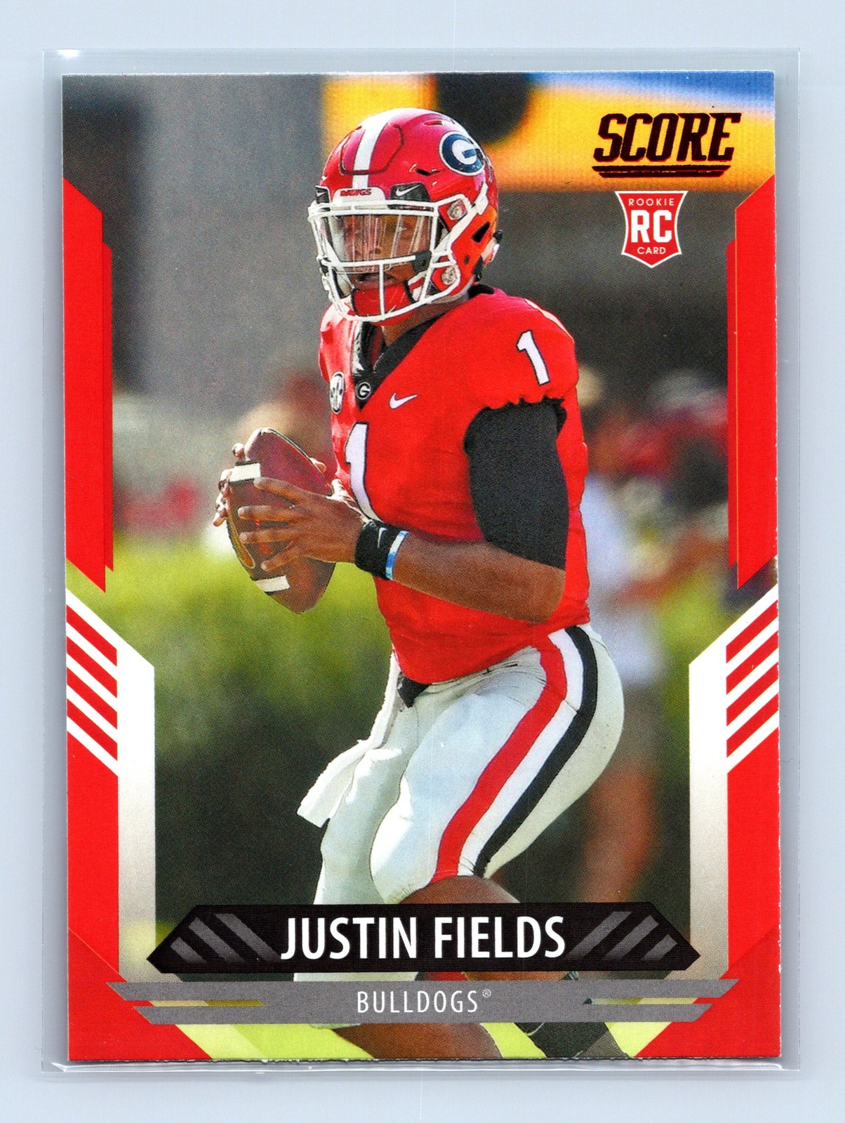 Justin Fields Georgia Bulldogs 2021 Score #360 Red Rookie