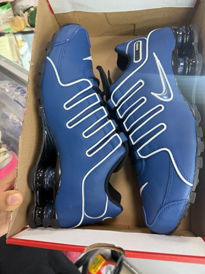 Nike Shox NZ Court Blue Men's Low Top Sneakers Lace Up IQ0572-402