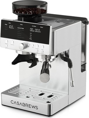 Coffee Machine With Grinder CASABREWS MARENZA Semi Auto LCD Display
