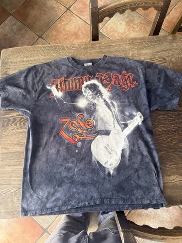 Led Zeppelin Jimmy Page Zoso Graphic liquid blue vintage 200 2000s vintage concert t-shirt, vintage, size XL, single stitch, B+ condition