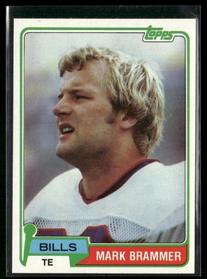 1981 Topps Mark Brammer Rookie Buffalo Bills #283