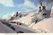 Postcard, Timberline Lodge in Winter, Oregon, Mt. Hood