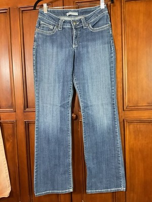 Lee Slender Secret Lower On The Waist Denim Jeans Size 6 Medium Euc Distressed C