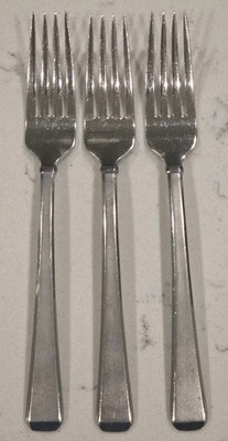 3 x Gorham TRISTAN Stainless SATIN 18/8 Design  DINNER FORKS