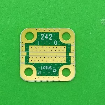 Develop PCB RO4350 Grounded Coplanar Waveguide (9/16''x9/16''x0.02'') 32Mil Trace