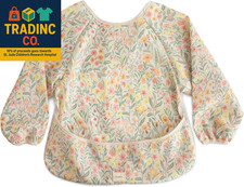 Long Sleeve Baby Bib  Water Resistant Adjustable Fit for Ages 6-24 Months