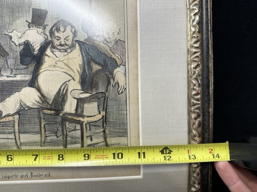 Original Honoré Daumier Colored Lithograph Print- Picture Taken on any Boulevard - Picture 11 of 12