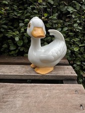 VTG Comco Taiwan Ceramic Duck Figurine 1414 White Farmhouse Country Decor