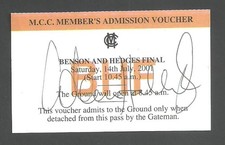 2001 Surrey v Gloucestershire - Benson & Hedges Final - Signed by Adam Hollioake