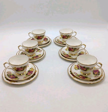 Unbranded Gainsborough C.B & G.K Bone China Floral x6 Cups, Saucers & Side Plate