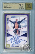 Finn Balor 2020 Topps Transcendent WWE Purple Autograph Card #A-FB 01/10 BGS 9.5