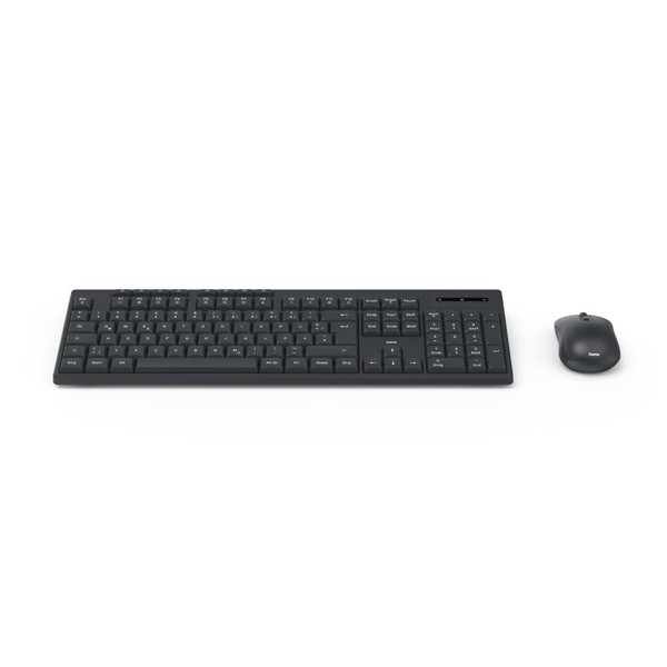 Hama Wireless Keyboard Mouse Set (Wireless Keyboard With Mouse, With Battery, Er-image