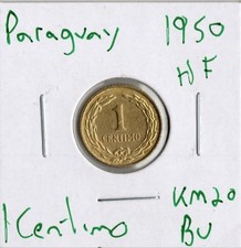 Pièce de monnaie Paraguay 1 centime 1950 KM20
