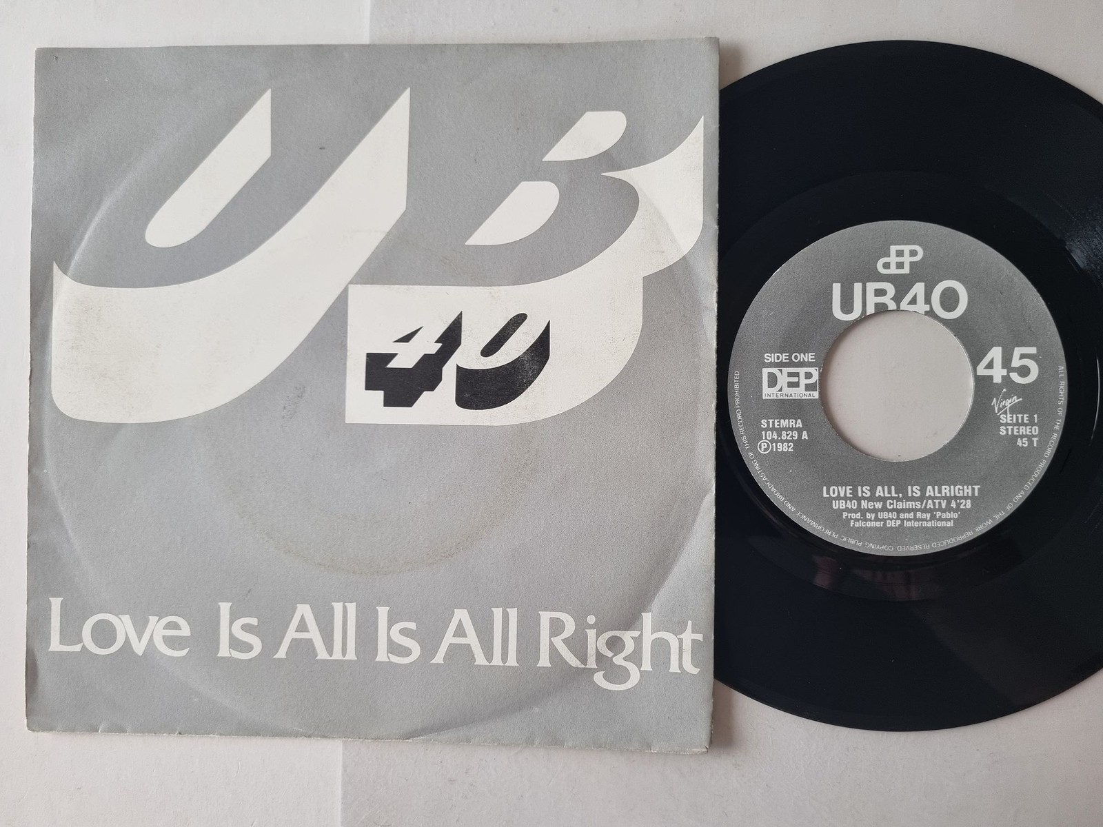 UB40 - Love Is All Is All Right 7'' Vinyl Holland