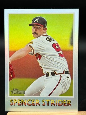 2024 Topps Heritage 1975 Baseball Sensations Platinum Spencer Strider #75BS-17