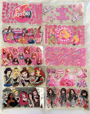 UV DTF Princess Animated Characters, Pink