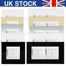 1-10x Double / Single Socket Switch Surround / Acrylic Finger Plate / 5 Sizes