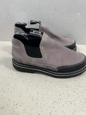 Georgia Boot Black and Lilac Grey Slip on Romeos Women s Size 8