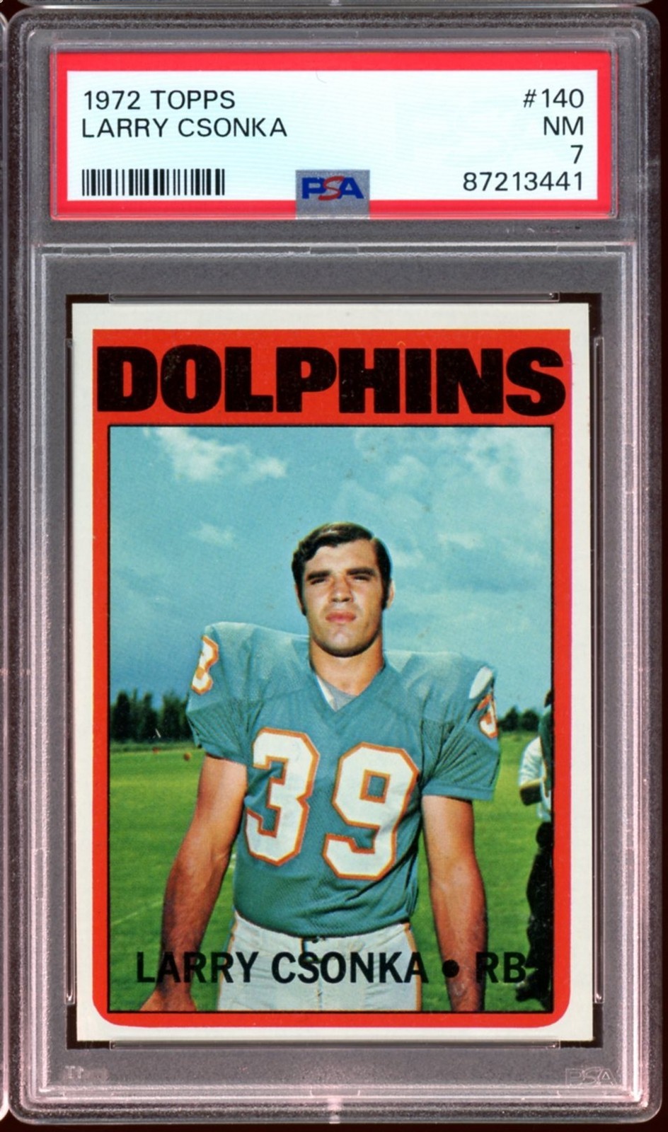 1972 Topps Football #140 Larry Csonka PSA 7 *d2