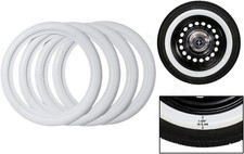 16 Inch Tire Side White Wall Tire Insert Topper 100 Rubber Tire Ring Set Of 4