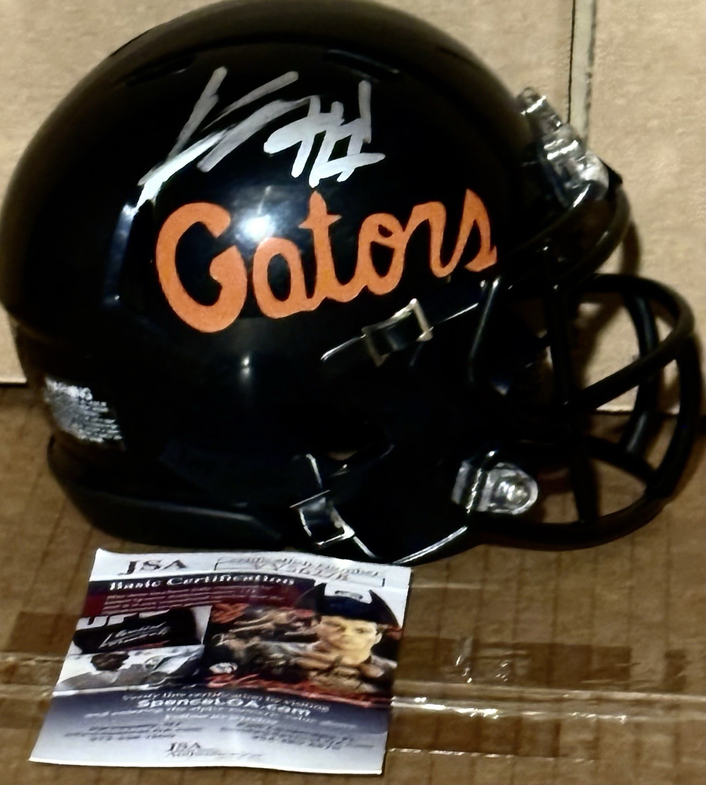 KADARIUS TONEY SIGNED Mini Helmet JSA COA FLORIDA GATORS FOOTBALL 