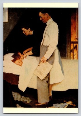 Norman Rockwell Four Freedoms Freedom From Fear 1943 Postcard