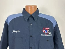 HEB Work Shirt Men XL Texas Grocery Transportation Trucker Two-Tone Blue Red Kap