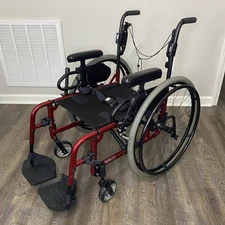 Ki Mobility Catalyst Cat 5 Wheelchair 17X19 Ultra-Lightweight Folding (RED)