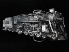 QJ01108 VINTAGE 1978 CUT-OUT  STEAM ENGINE TRAIN  RAILROAD BERGAMOT BUCKLE