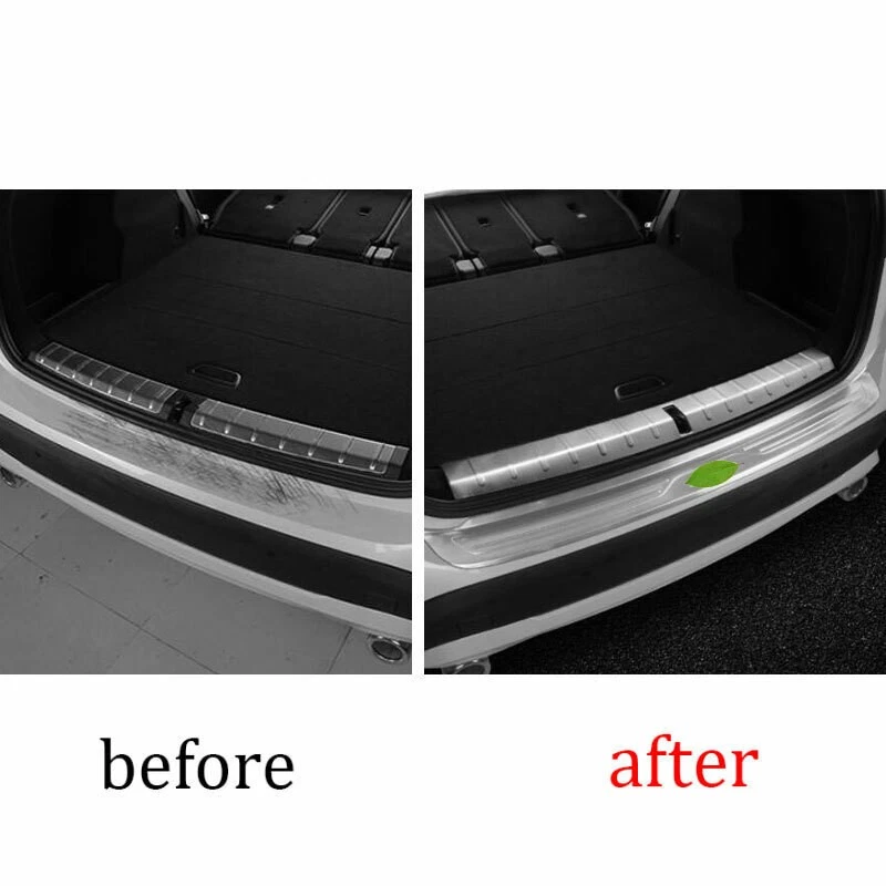 Protector de parachoques trasero de acero plateado apto para BMW X1 F48 2016 2017-2021 Foto 2 de 4