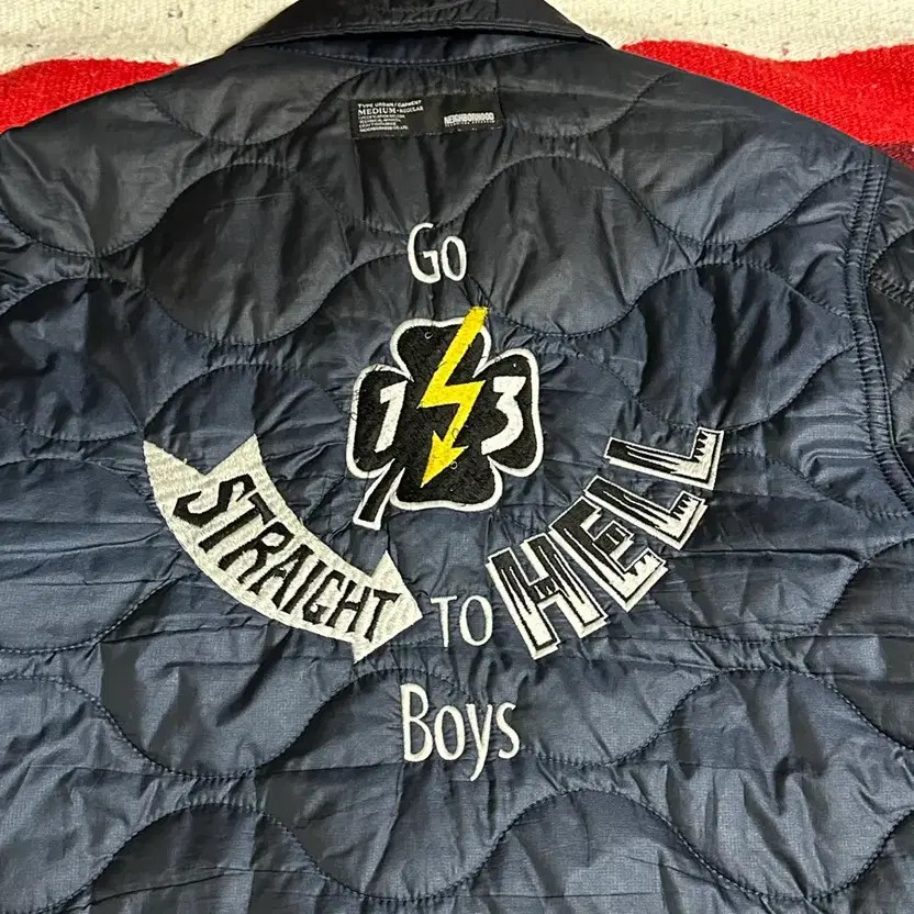 Reversible Quilted Jacket with Bold Graphics - Na… - image 6