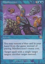 1x Moderately Played, English Misdirection - Mercadian Masques