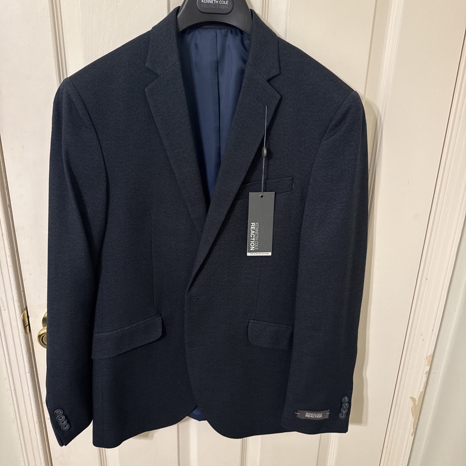 Kenneth Cole Reaction Navy Sport Coat Blazer Jacket 40R New 