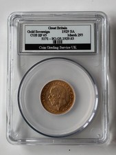 1929 SA - King George V Gold Sovereign – LCGS 65