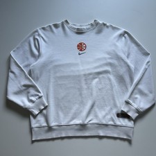 Vintage Y2K Nike Center Swoosh Crewneck Sweatshirt White Size 2XL Basketaball