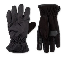Isotoner Signature Men's Insulated Water-Repellent Active Gloves Black Medium