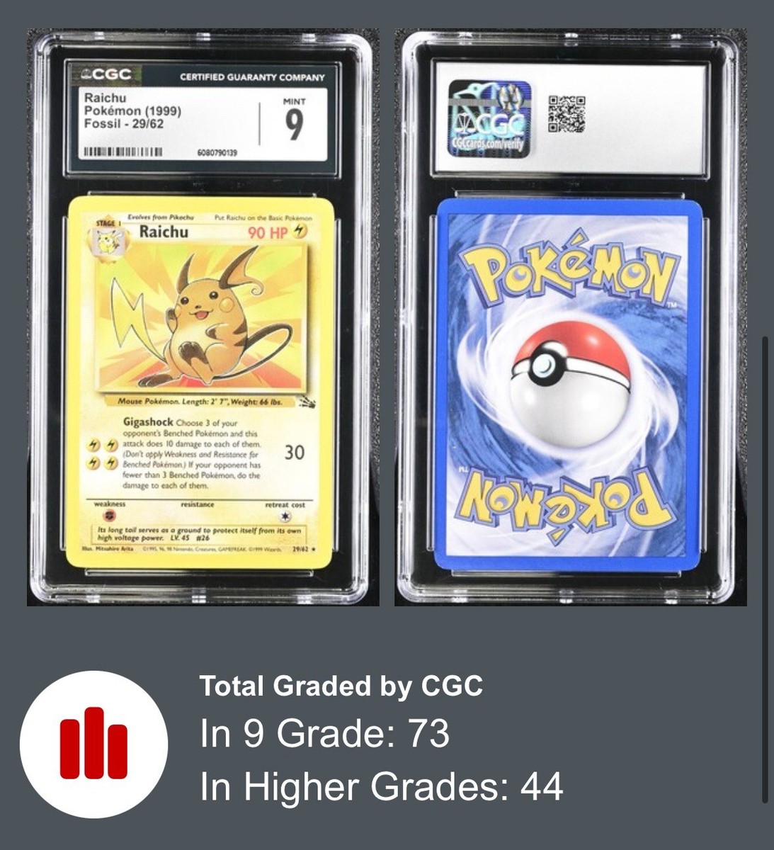 Raichu 29/62 Fossil Regular for sale online | eBay