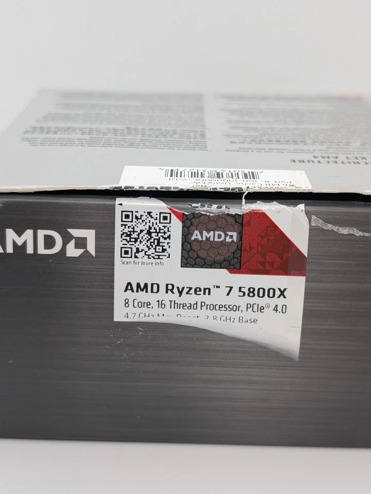 AMD Ryzen 7 5800X CPU 8 Core 16 Thread 4.7GHz AM4 Processor - Image 2 of 4