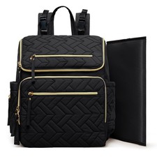 Large Diaper Bag Backpack with Organizers, Insulated Pockets Changing Pad