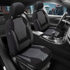 2x Sitzbezüge passend für Land Rover Range Rover 4 ab 2012 in Schwarz-Grau | PRI